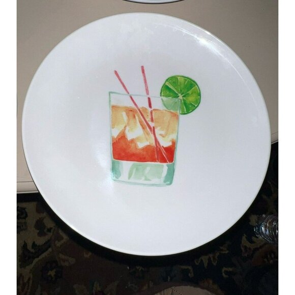 Novogratz | Set of 4 Cocktail Melamine 8.5” Plates - Picture 2 of 7